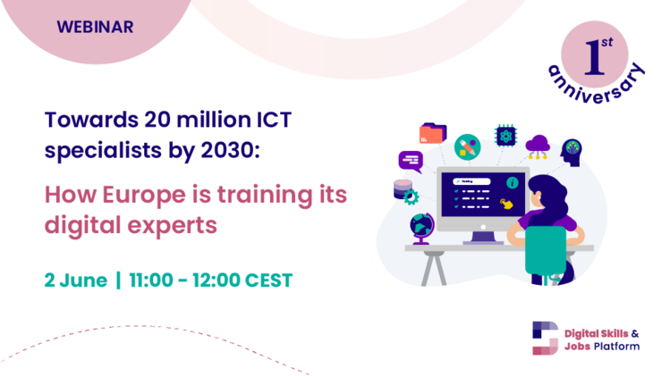 DSJP Anniversary Webinar: Towards 20 million ICT specialists by 2030: how Europe is training its digital experts