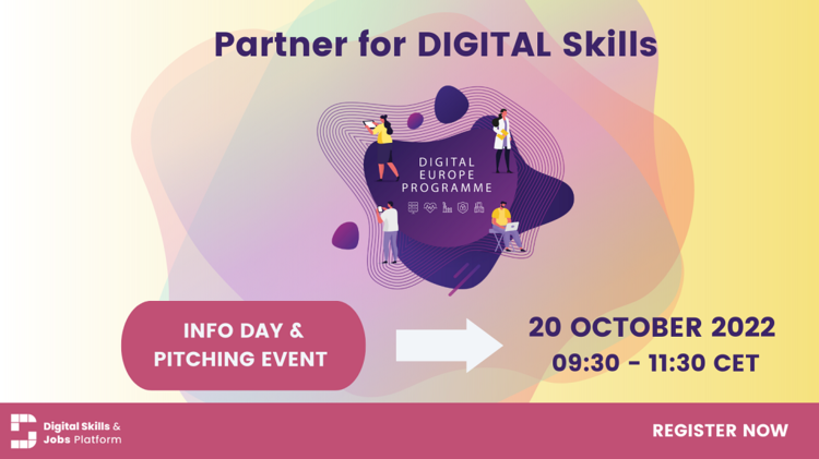 Partner for DIGITAL skills 3 –  Info day and pitching event 