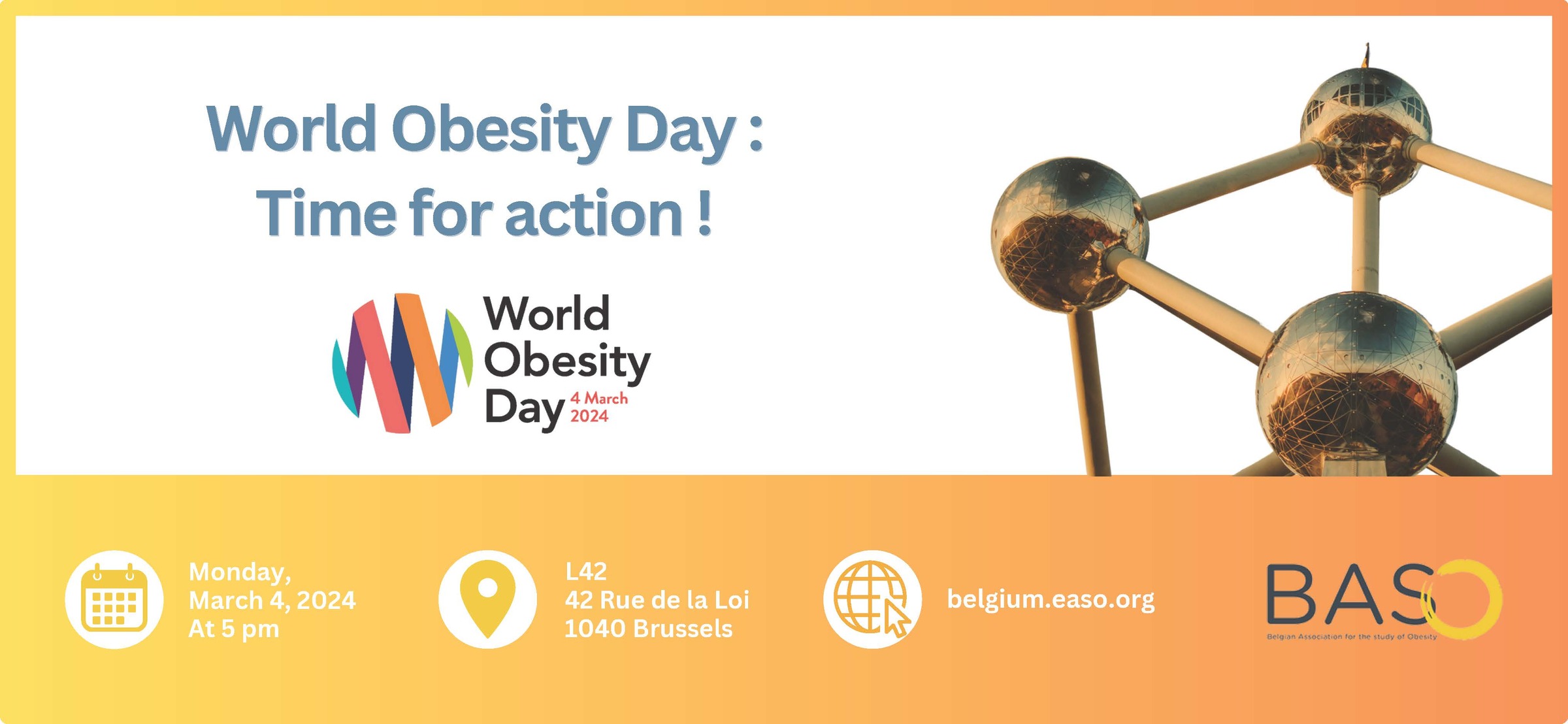 BASO - World Obesity Day: Time for action! - March 4, 2024