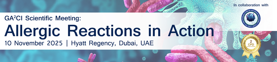 GA²CI Scientific Meeting: Allergic Reactions in Action - November 10, 2025 (2 CPD)