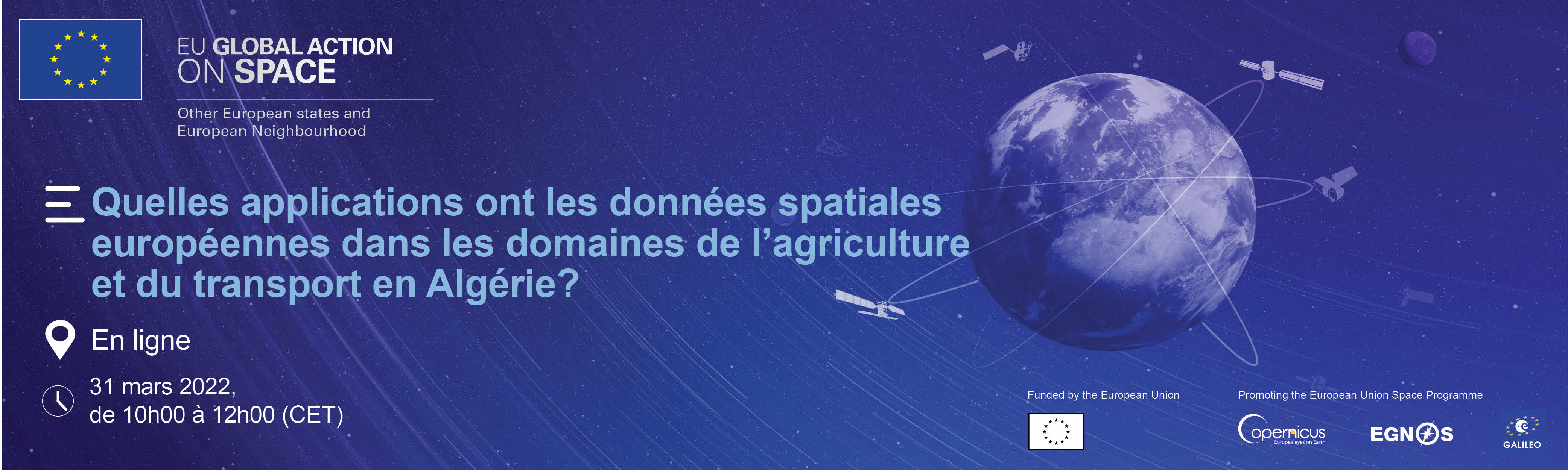 What applications do EU Space data have in the agricultural and transport sectors in Algeria?