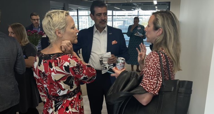 GEP Masterclass event at London Tech Week Sept 2021 - Dealmakers Liv Sibony (left) and Jude Ower (right) with GEP alumni Rafael Funes from Lovis (centre) 